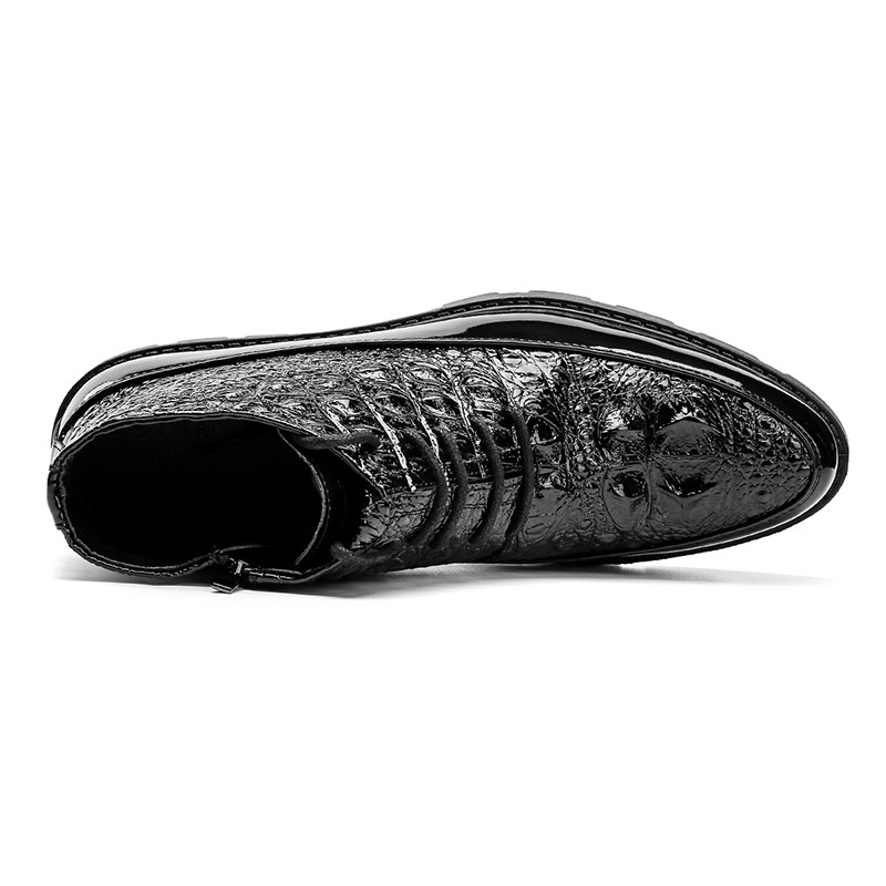 Gležnjače od kože Muške debele potplate Udobne poslovne svečane cipele Vintage Ležerne muške Chelsea kratke čizme Botas Hombre