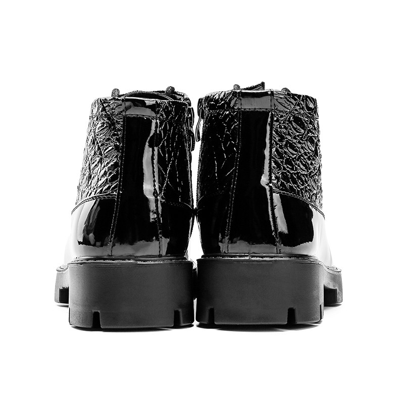 Gležnjače od kože Muške debele potplate Udobne poslovne svečane cipele Vintage Ležerne muške Chelsea kratke čizme Botas Hombre