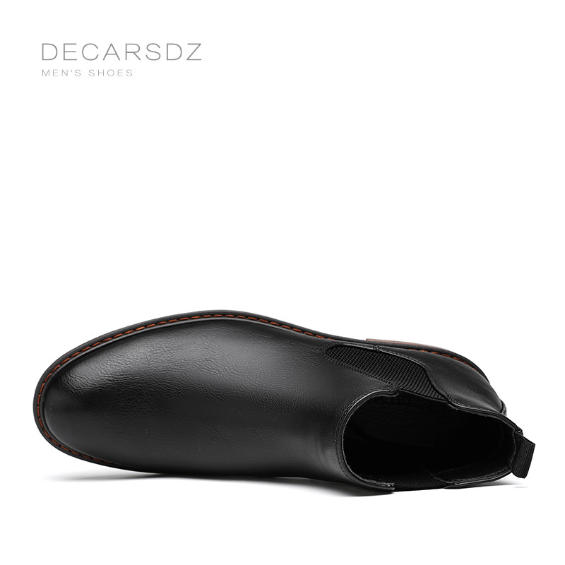 DECARSDZ Crne čizme 2023 Nove zimske čizme u klasičnom retro stilu Muška moda Bradn Design Muške cipele Udobne Chelsea čizme