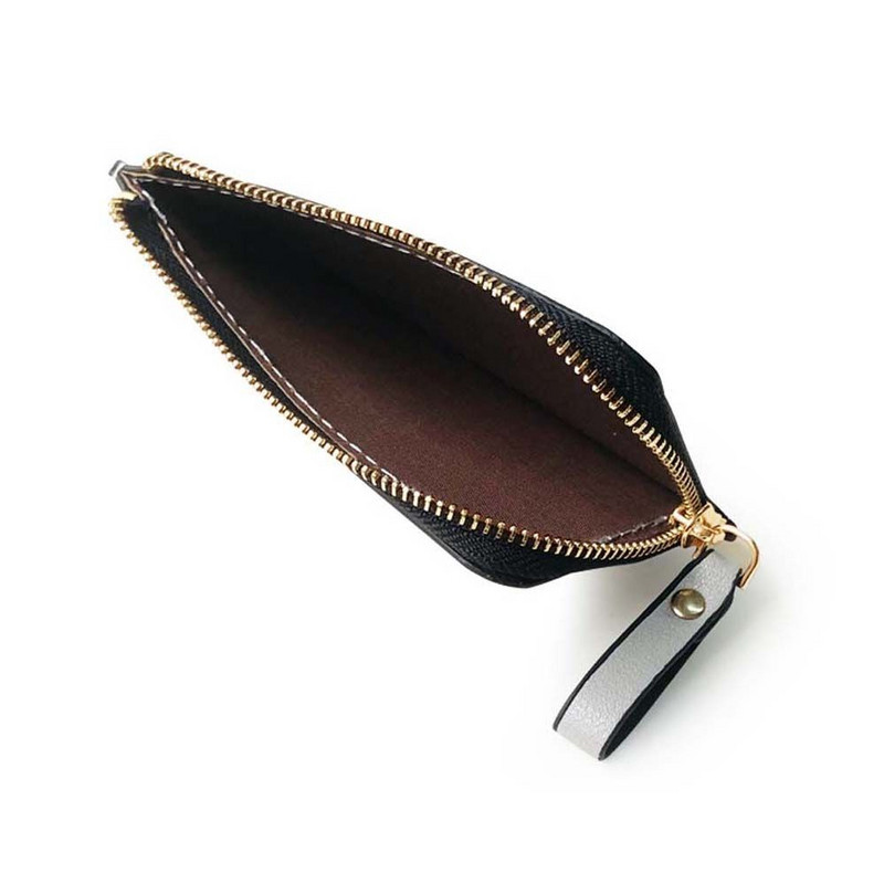 Piniginė su užtrauktuku Madingas Kūrybingas dizainas Vyras mažas odinis grynųjų pinigų piniginė Kredito laikiklis Mini piniginė Pinigų krepšys