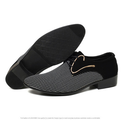 Esküvői Üzleti ruha Éjszakai klubok Oxfords Légáteresztő munka fűzős cipők Divat férfi bőrcipők