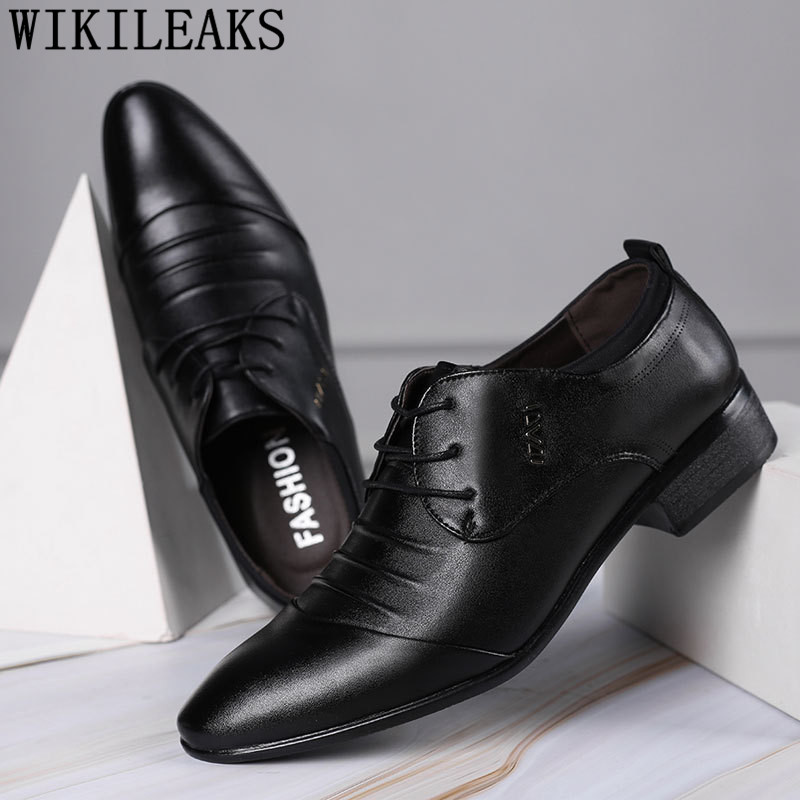 Talijanske Oxford cipele za muškarce Svečane bijele haljine Vjenčane cipele Muške klasične talijanske haljine Odijelo veće veličine Muške cipele Kožne