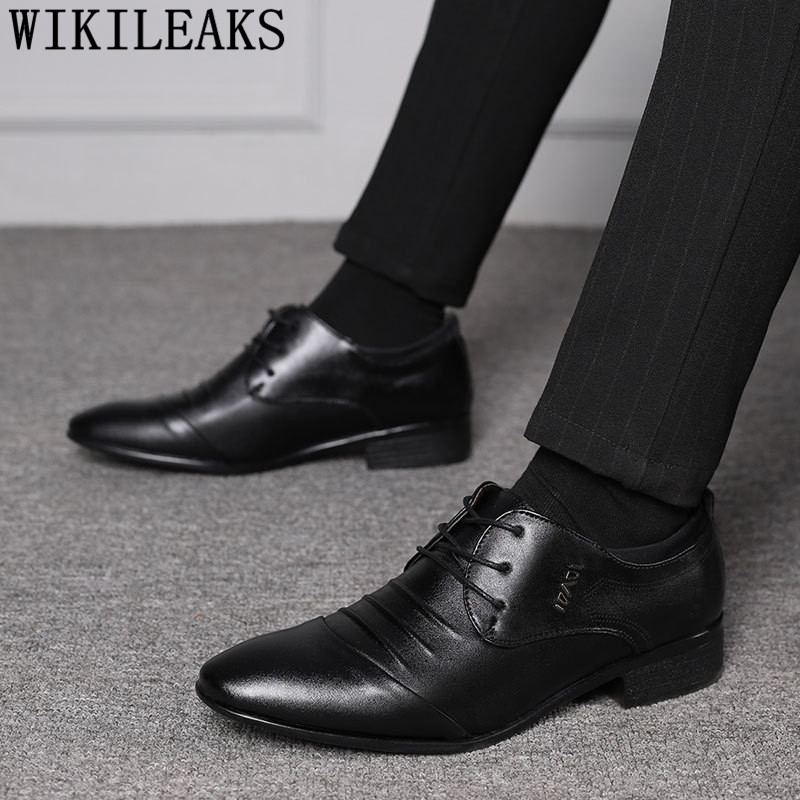 Talijanske Oxford cipele za muškarce Svečane bijele haljine Vjenčane cipele Muške klasične talijanske haljine Odijelo veće veličine Muške cipele Kožne