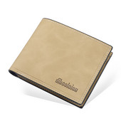 Novi muški retro novčanik od nubuk kože, muški višenamjenski ID, držač kreditne kartice, tanki novčanici, dva sklopiva vodoravna kopča za novac