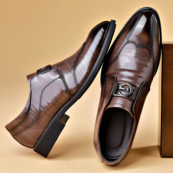 Мъжки обувки за рокля Лачени кожени обувки Brogue за мъжки официални сватбени партита Офис обувки Мъжки оксфордски бизнес обувки Мокасини Обувка