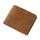 Portofel retro pentru bărbați Ridge, buzunare multiple, clasic business, piele PU, fermoar, portofel pentru cărți de credit, agrafă orizontală de două ori