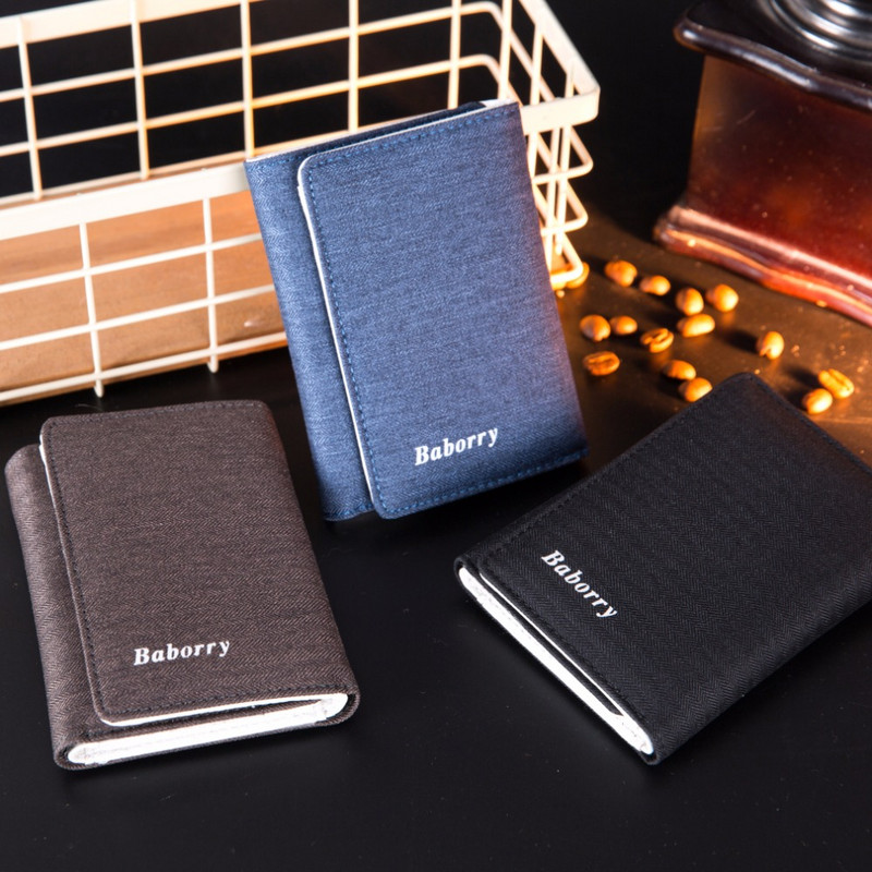 Novi novčanici s blokiranjem RFID-a Novčanici za novčiće Novčanici za muškarce s držačem za čekovnu knjižicu Torbica za kartice Klasični platneni muški novčanik Torbica za novac