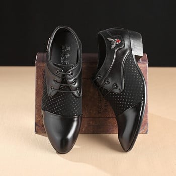 Мъжки обувки за мъже с връзки Модни офис висококачествени кожени удобни бизнес мъжки официални обувки Обувки в стил на сватбено парти