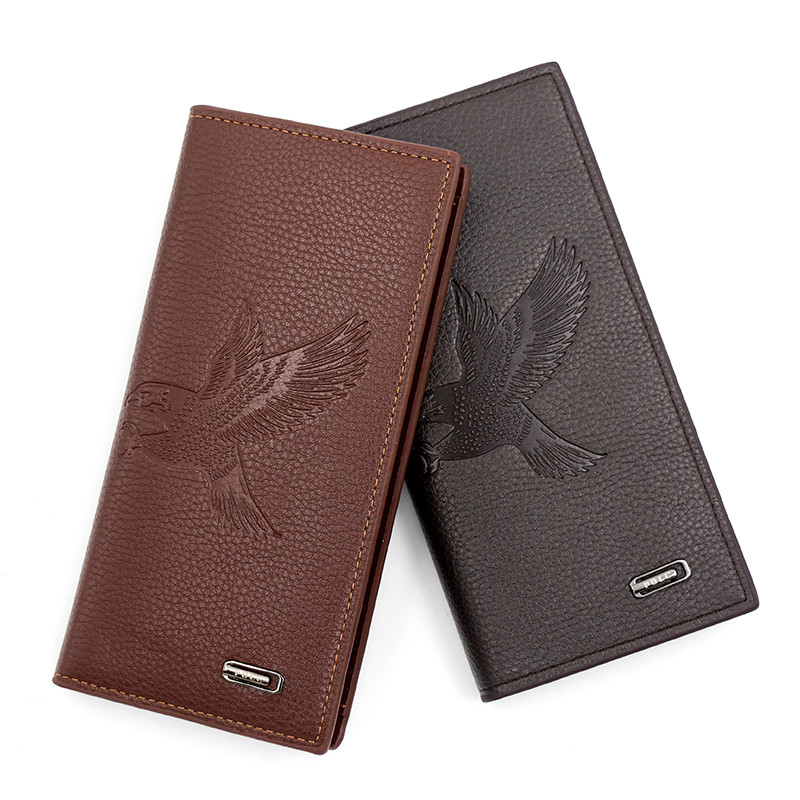 Noul portofel pentru bărbați, lung, la modă, geantă de mână cu cataramă magnetică, portofel de mare capacitate cu slot pentru carduri