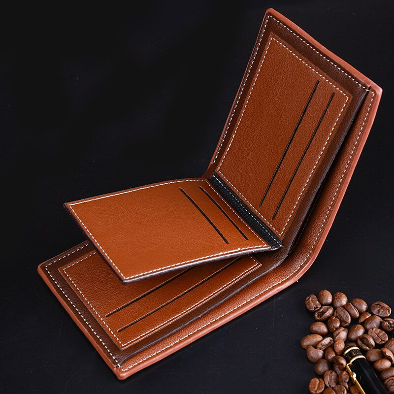 Muški novčanik kratkog stila, sjajni modni novčanik s više kartica, držač kartice, poslovni sklopivi novčanik