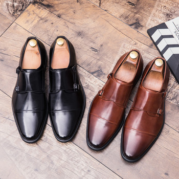 Мъжки Оксфордски обувки Луксозни мъжки рокли обувки с връзки Британски бизнес ежедневни обувки Мъжки сватбени обувки Chaussure Homme