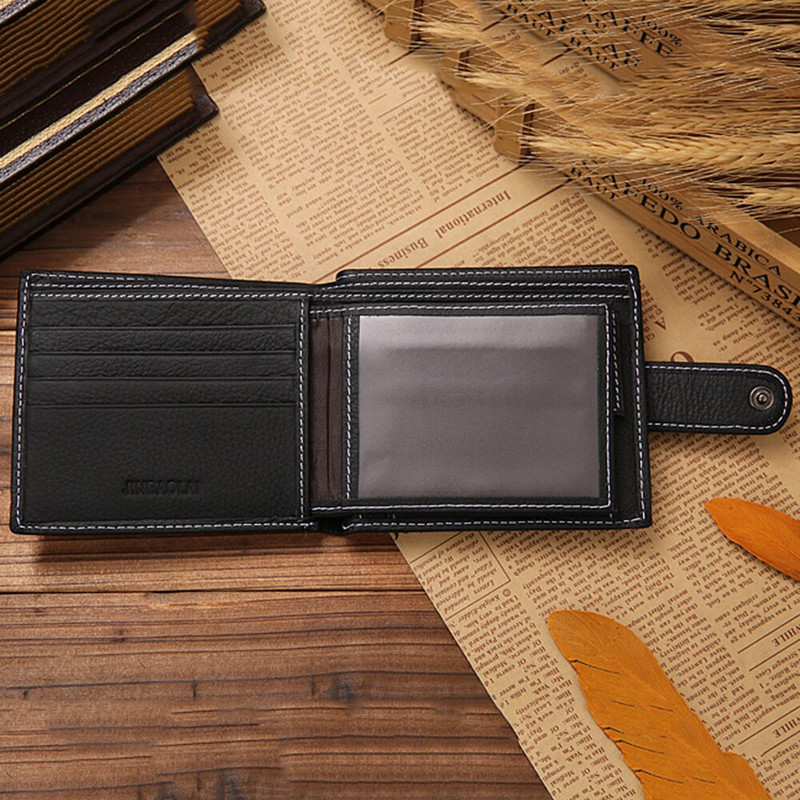  férfi pénztárca tömör minta cipzáros pénztárca férfi kártya rövid pénztárca