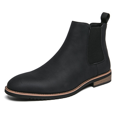 Cizme Chelsea In Stil Britanic Pentru Barbati Cizme Ankel Cizme Business Rochie Antumn Bota Masculina Pantofi Piele Despicat