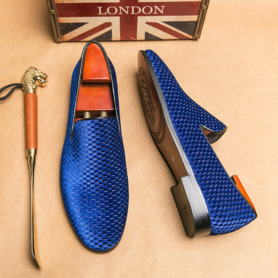 Nove muške mokasine s crvenim potplatom Flock poslovne vjenčane cipele za muškarce Ručno izrađene svečane cipele veličine 38-47 Muške cipele