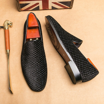 Nove muške mokasine s crvenim potplatom Flock poslovne vjenčane cipele za muškarce Ručno izrađene svečane cipele veličine 38-47 Muške cipele