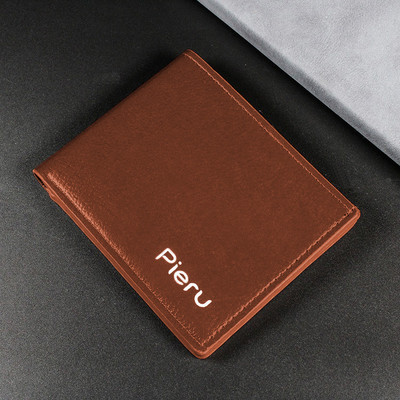 Vienspalvė PU verslo vyriška trumpa piniginė Iron Edge Korėjos jaunimo vyriška horizontali piniginė Trend Card Pack Piniginė Kortelių krepšys