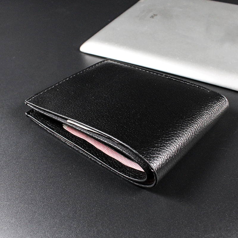 Vienspalvė PU verslo vyriška trumpa piniginė Iron Edge Korėjos jaunimo vyriška horizontali piniginė Trend Card Pack Piniginė Kortelių krepšys