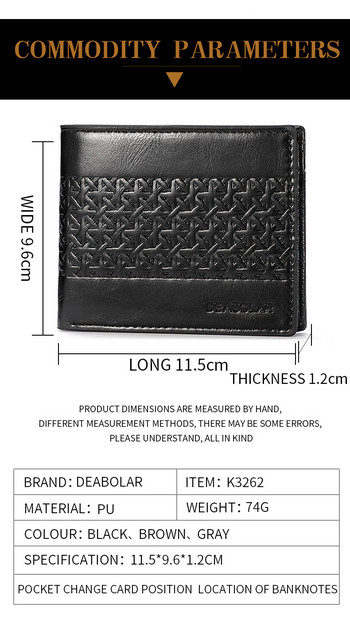 Δερμάτινο πορτοφόλι με ανάγλυφο 2023 Fashion Geometry Δερμάτινο πορτοφόλι Πολλαπλές θήκες για κάρτες Θήκη για κέρματα