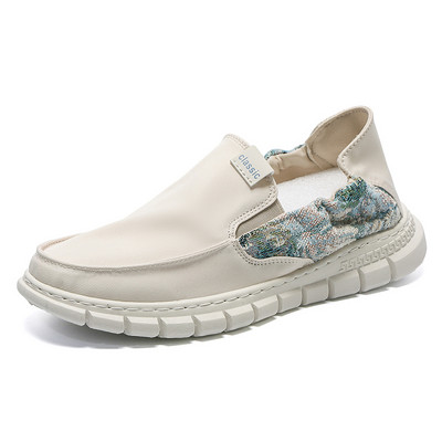 Vyriški plokšti Loaferiai 2023 m. Nauja mada, drobė, laisvalaikio avalynė Mokasinai, kvėpuojantys sportbačiai Comfort Flats Zapatillas Hombre vyriški batai