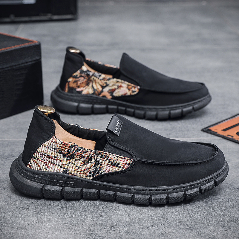 Vyriški plokšti Loaferiai 2023 m. Nauja mada, drobė, laisvalaikio avalynė Mokasinai, kvėpuojantys sportbačiai Comfort Flats Zapatillas Hombre vyriški batai