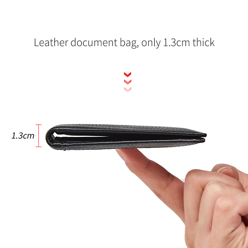 LAORENTOU Suport card pentru bărbați din  portofel bărbătesc Suport permis de conducere vintage băiat ușor subțire mic autobuz carte de identitate