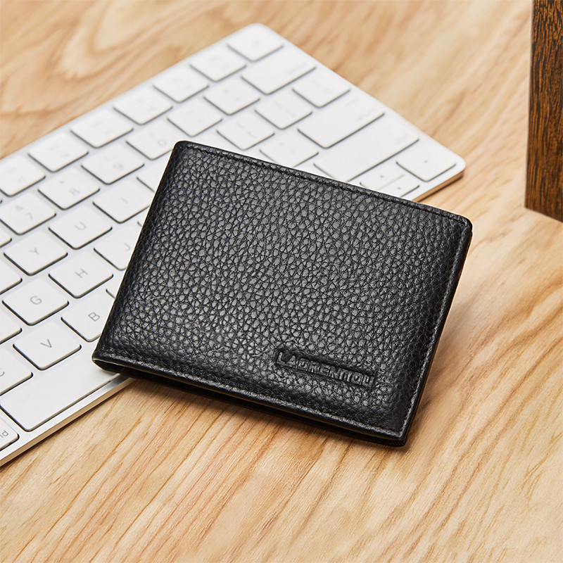 LAORENTOU Suport card pentru bărbați din  portofel bărbătesc Suport permis de conducere vintage băiat ușor subțire mic autobuz carte de identitate