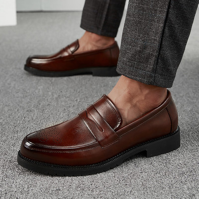 Férfi ruha Cipők Inner High Loafers Férfi Cipők Alkalmi cipő Férfi Fit Classic Party Brit Férfi Magasságnövelő Cipők