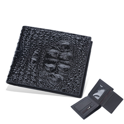 Baellerry 2022, portofele scurte pentru bărbați, model de crocodil, suport pentru carduri, portofel pentru bărbați, buzunar mic pentru monede, suport pentru fotografii, posetă pentru bărbați