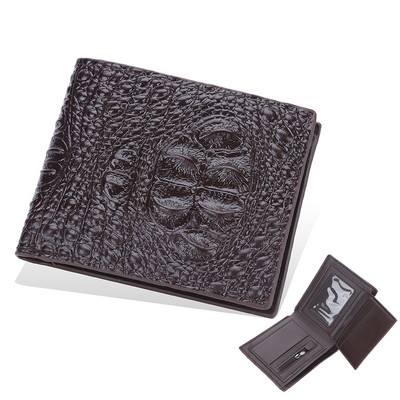 Baellerry 2022, portofele scurte pentru bărbați, model de crocodil, suport pentru carduri, portofel pentru bărbați, buzunar mic pentru monede, suport pentru fotografii, posetă pentru bărbați