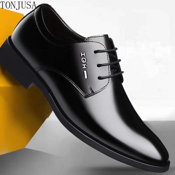 2022 Нови класически бизнес мъжки рокли обувки Модни елегантни официални сватбени обувки Мъжки приплъзващи се офис Оксфордски обувки Мъжки