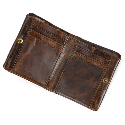 Kožni kratki novčanik Muška starinska torbica za novčiće Muški držač kartica s više utora za kartice Ženski novčanik Paket gotovine Muški