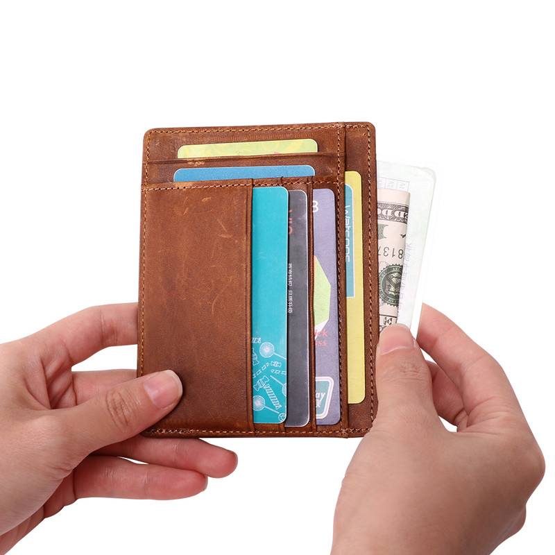 JOGUJOS Muški držač kreditne kartice RFID torbica za novčiće Držač kartice Novčanik Torbica za novac Muški mali novčanik Muški Portomonee