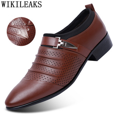 Izdubljene oksfordke Svečane cipele Muške kožne vjenčane cipele Crne Heren Schoenen Oksfordske cipele za muškarce Svečane cipele 2023 Mokasinke