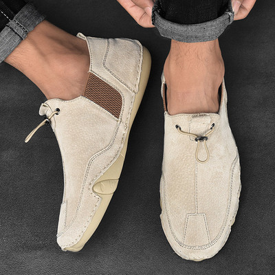 Pantofi pentru bărbați Pantofi casual pentru slip On 2022 Pantofi ușoare pentru exterior Toamnă Pantofi naturală Pantofi confortabili de culoare solidă pentru bărbați