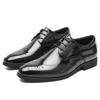 Pantofi brogue eleganti pentru barbati cu siret Oxfords cu varf ascutit Pantofi din piele stil formal pentru petreceri de nunta pantofi de birou social