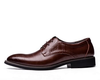 Нови 2023 г. плоски класически мъжки обувки за рокля , резбовани италиански официални оксфордски обувки, голям размер 38-48 за зимата