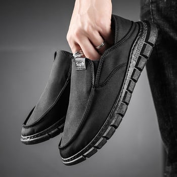 Мъжки плоски мокасини 2023 Нова мода Платнени ежедневни обувки Мокасини Дишащи маратонки Комфортни плоски мъжки обувки Zapatillas Hombre