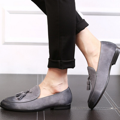 Naujas prabangus dizaineris Vyriškas zomšinis kutas Oxford Doug Batai Mokasinai Vestuvių Vakarėlis Oficiali avalynė Sapato Social Masculino