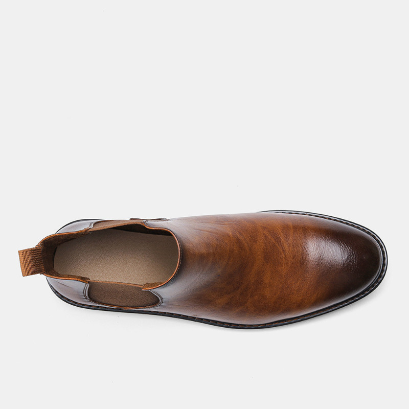 Vyriški odiniai batai Retro stiliaus Chelsea batai britiško stiliaus vyriški batai ant kulkšnies Prabangūs prekės ženklo rankų darbo suknelės batai vyrams, plius 46 dydis