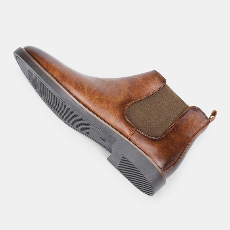 Vyriški odiniai batai Retro stiliaus Chelsea batai britiško stiliaus vyriški batai ant kulkšnies Prabangūs prekės ženklo rankų darbo suknelės batai vyrams, plius 46 dydis