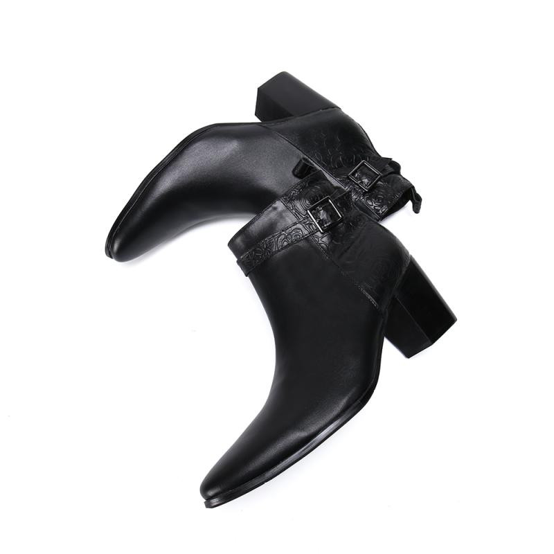 Cizme casual Chelsea din cu toc înalt pentru bărbați, rochie de afaceri, la modă britanică, cizme scurte, mărimea 37-47