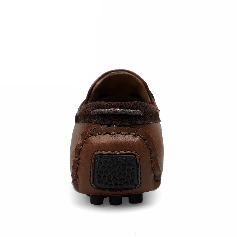 Odiniai Vyriški Batai Laisvalaikiai Butai Vyriški Batai Kvėpuojantys Loafers slydimo mokasinai Patogūs languoti įspaudai 2019 m.