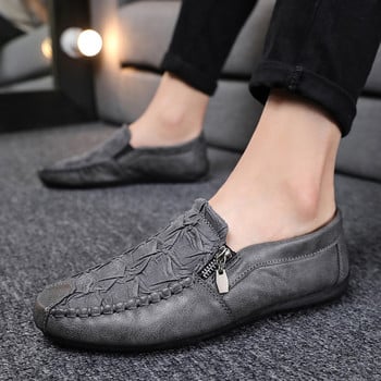 Мъжки кожени ежедневни обувки Луксозни социални мокасини Плоски мокасини за мъже 2023 Удобни слипони Модни обувки за шофиране Мъжки
