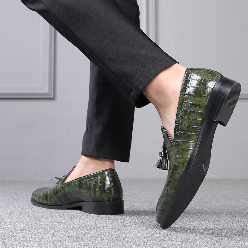 Vintage ležerne muške cipele u japanskom stilu Kožne visokokvalitetne svečane svečane cipele Mokasine Poslovne cipele za vjenčanje s resicama