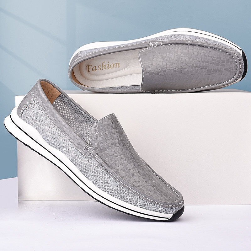 Moda din + plasă pantofi casual pentru bărbați, marcă de lux, pentru petrecerea timpului liber, pantofi pentru bărbați, mocasini comozi, pantofi de conducere moi pentru bărbați
