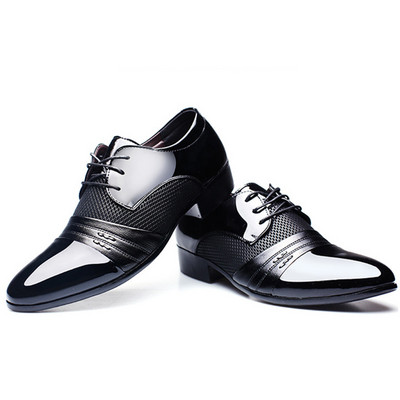 Buvę PU odiniai vyriški batai suvarstomi Oxfords vestuviniai batai vyrams vakarėliui Zapatos Para Hombre De Vestir