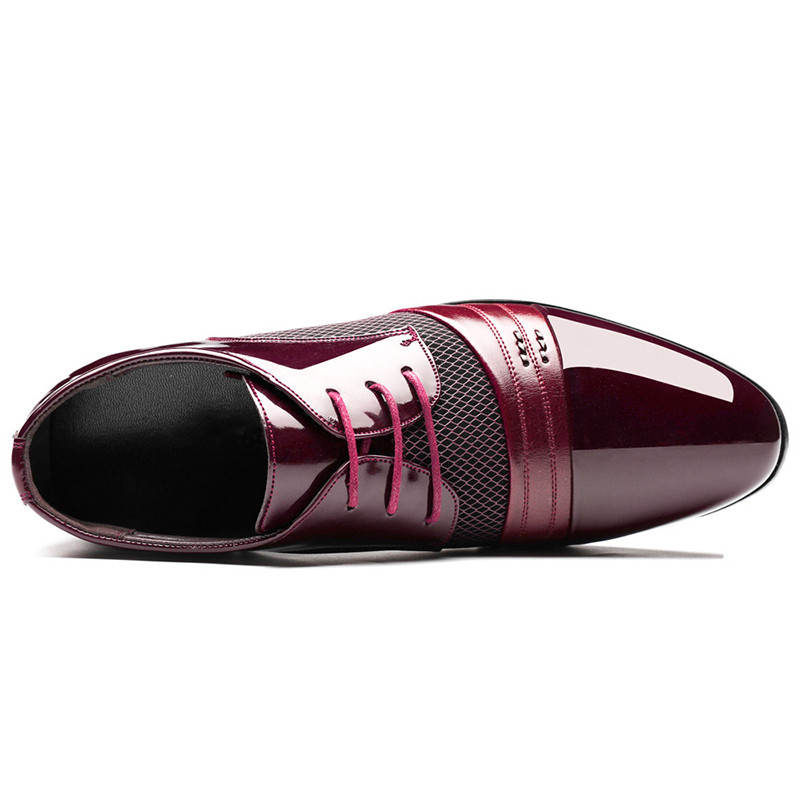 Buvę PU odiniai vyriški batai suvarstomi Oxfords vestuviniai batai vyrams vakarėliui Zapatos Para Hombre De Vestir