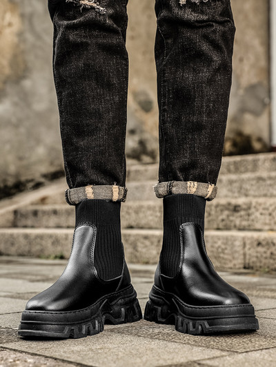 Modne čizme Muške Chelsea čizme Natikače Vodootporne muške čizme Muške čizme Jesen Zima Debele muške cipele