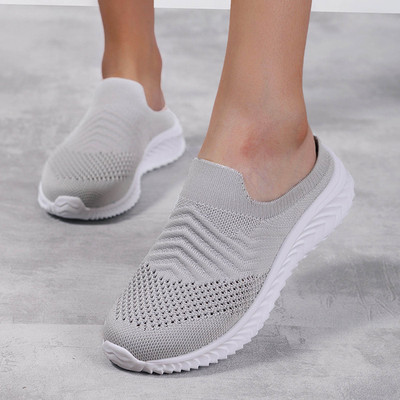 Ženske 574v2 tenisice Ženske cipele Jednobojne cipele za slobodno vrijeme Mrežaste šuplje prozračne modne ravne sportske cipele bez pete