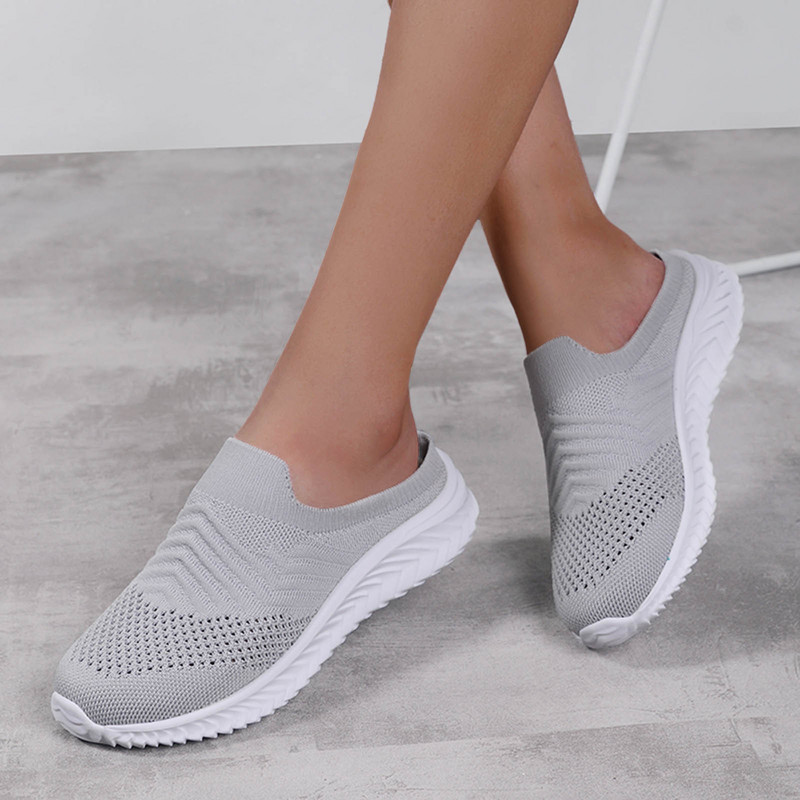 Ženske 574v2 tenisice Ženske cipele Jednobojne cipele za slobodno vrijeme Mrežaste šuplje prozračne modne ravne sportske cipele bez pete
